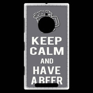 Coque Nokia Lumia 830 Keep Calm Have a beer Gris