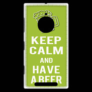 Coque Nokia Lumia 830 Keep Calm Have a beer Vert pomme