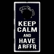 Coque Nokia Lumia 830 Keep Calm Have a beer Noir