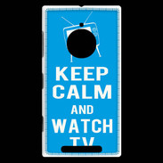 Coque Nokia Lumia 830 Keep Calm Watch TV Cyan