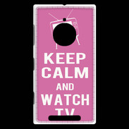Coque Nokia Lumia 830 Keep Calm Watch TV Rose