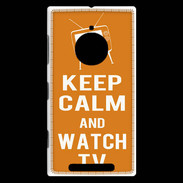 Coque Nokia Lumia 830 Keep Calm Watch TV Orange