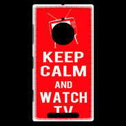 Coque Nokia Lumia 830 Keep Calm Watch TV Rouge