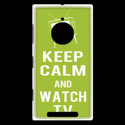 Coque Nokia Lumia 830 Keep Calm Watch TV Vert pomme