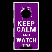 Coque Nokia Lumia 830 Keep Calm Watch TV Violet
