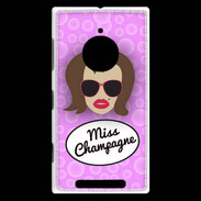 Coque Nokia Lumia 830 Miss Champagne Chatain
