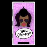 Coque Nokia Lumia 830 Miss Champagne Black