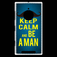 Coque Nokia Lumia 830 Keep Calm Be a Man Bleu