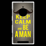 Coque Nokia Lumia 830 Keep Calm Be a Man Gris