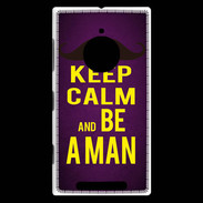 Coque Nokia Lumia 830 Keep Calm Be a Man Violet