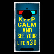 Coque Nokia Lumia 830 Keep Calm and See your life 3D Bleu