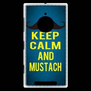 Coque Nokia Lumia 830 Keep Calm and Mustach Bleu