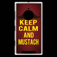 Coque Nokia Lumia 830 Keep Calm and Mustach Rouge