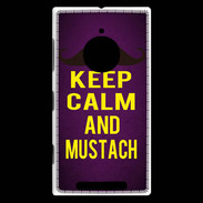 Coque Nokia Lumia 830 Keep Calm and Mustach Violet
