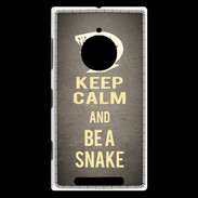 Coque Nokia Lumia 830 Keep Calm and Be a Snake Gris