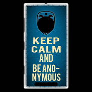 Coque Nokia Lumia 830 Keep Calm and Be Anonymous Bleu