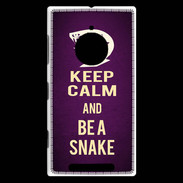 Coque Nokia Lumia 830 Keep Calm and Be a Snake Violet