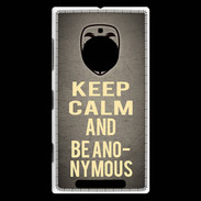 Coque Nokia Lumia 830 Keep Calm and Be Anonymous Gris