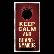 Coque Nokia Lumia 830 Keep Calm and Be Anonymous Rouge