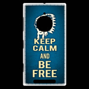 Coque Nokia Lumia 830 Keep Calm and Be Free Bleu