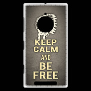 Coque Nokia Lumia 830 Keep Calm and Be Free Gris