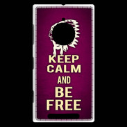Coque Nokia Lumia 830 Keep Calm and Be Free Rose
