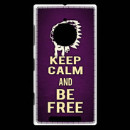 Coque Nokia Lumia 830 Keep Calm and Be Free Violet