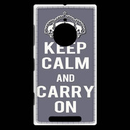 Coque Nokia Lumia 830 Keep Calm and Carry on Gris