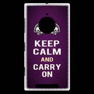 Coque Nokia Lumia 830 Keep Calm and Carry on Violet