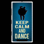 Coque Nokia Lumia 830 Keep Calm and Dance Bleu