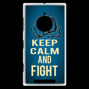 Coque Nokia Lumia 830 Keep Calm and Fight Bleu