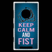 Coque Nokia Lumia 830 Keep Calm and Fist BLeu