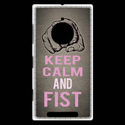 Coque Nokia Lumia 830 Keep Calm and Fist Gris