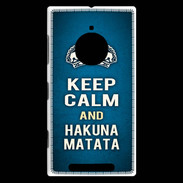 Coque Nokia Lumia 830 Keep Calm and Hakuna Matata Bleu