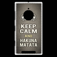 Coque Nokia Lumia 830 Keep Calm and Hakuna Matata Gris