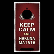 Coque Nokia Lumia 830 Keep Calm and Hakuna Matata Rouge