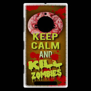 Coque Nokia Lumia 830 Keep Calm and Kill Zombies Orange