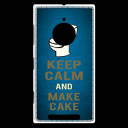 Coque Nokia Lumia 830 Keep Calm and Make cake Bleu