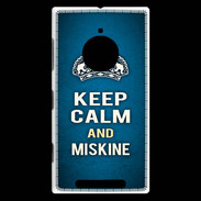Coque Nokia Lumia 830 Keep Calm and Miskine Bleu