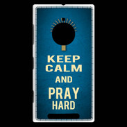 Coque Nokia Lumia 830 Keep Calm and Pray Christian Bleu