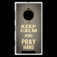 Coque Nokia Lumia 830 Keep Calm and Pray Christian Gris