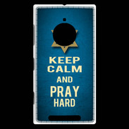 Coque Nokia Lumia 830 Keep Calm and Pray jewish BLeu
