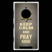 Coque Nokia Lumia 830 Keep Calm and Pray jewish Gris