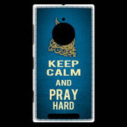 Coque Nokia Lumia 830 Keep Calm and Pray Muslim Bleu