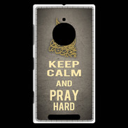 Coque Nokia Lumia 830 Keep Calm and Pray Muslim Gris