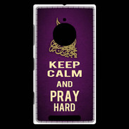 Coque Nokia Lumia 830 Keep Calm and Pray Muslim Violet