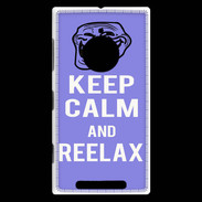 Coque Nokia Lumia 830 Keep Calm and Be Reelax Bleu