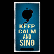 Coque Nokia Lumia 830 Keep Calm and Sing Bleu