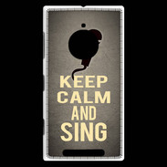 Coque Nokia Lumia 830 Keep Calm and Sing Gris