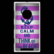 Coque Nokia Lumia 830 Keep Calm and Think Beach Rose